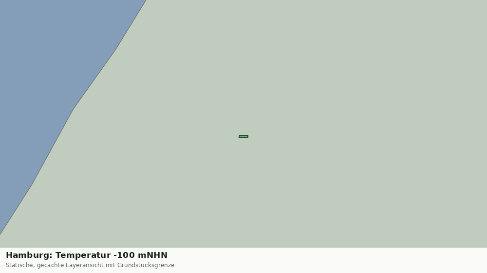 Statische Kartenansicht: Hamburg: Temperatur -100 mNHN