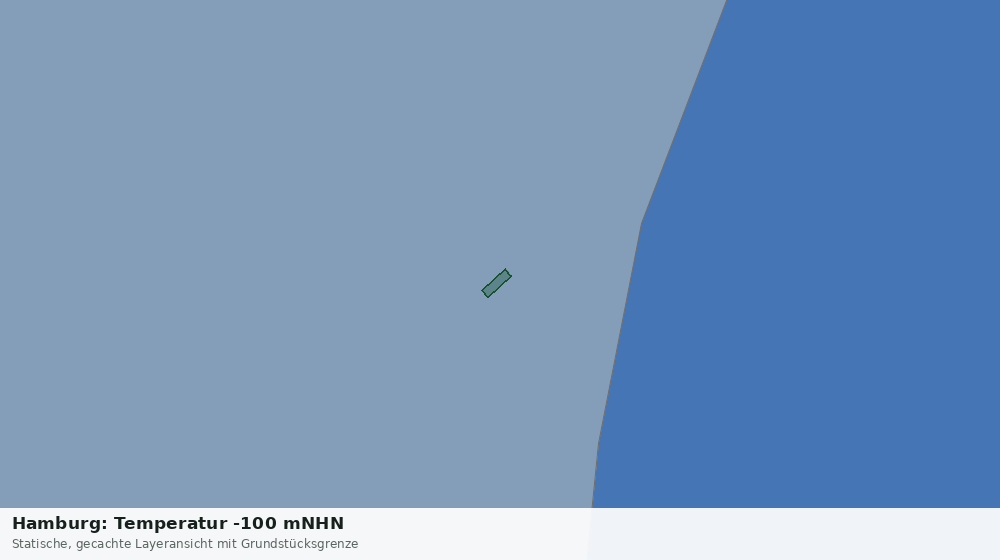 Statische Kartenansicht: Hamburg: Temperatur -100 mNHN