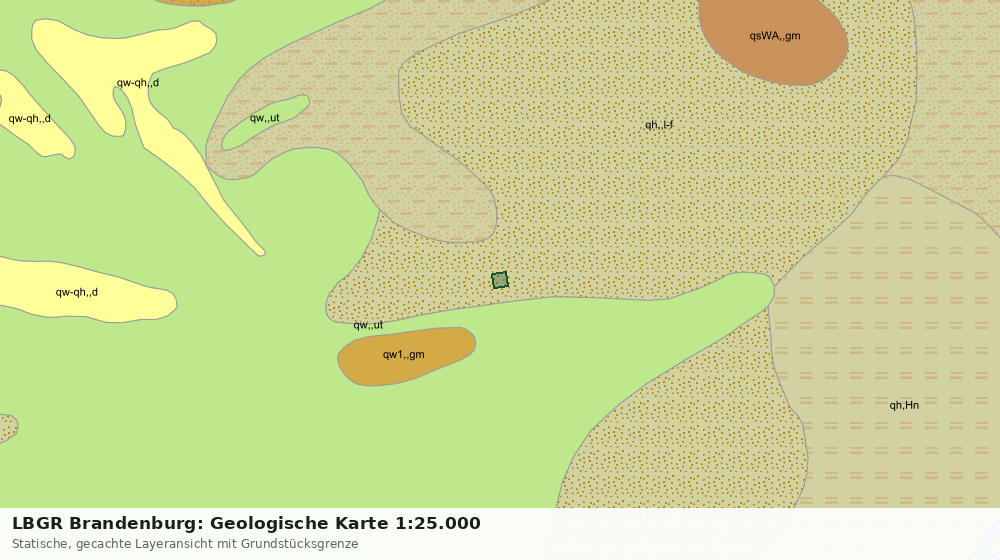 Statische Kartenansicht: LBGR Brandenburg: Geologische Karte 1:25.000