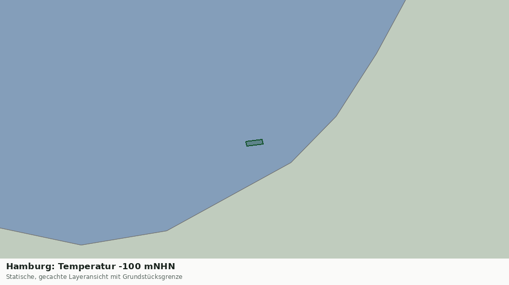 Statische Kartenansicht: Hamburg: Temperatur -100 mNHN