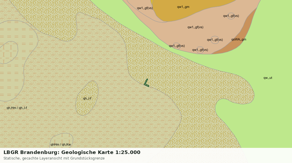 Statische Kartenansicht: LBGR Brandenburg: Geologische Karte 1:25.000