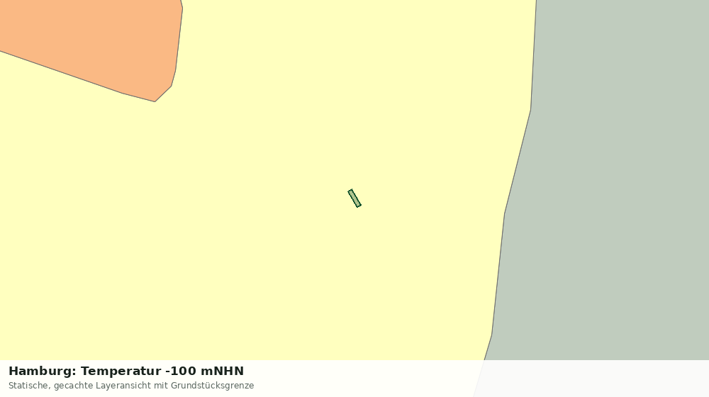 Statische Kartenansicht: Hamburg: Temperatur -100 mNHN