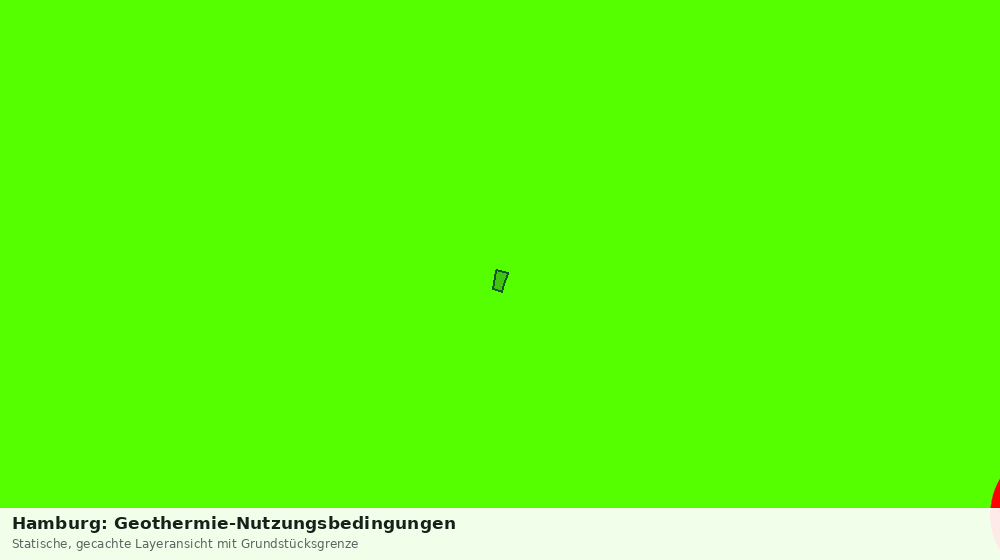 Statische Kartenansicht: Hamburg: Geothermie-Nutzungsbedingungen