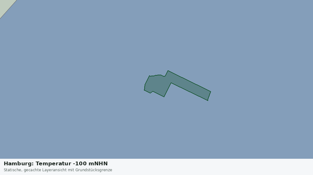 Statische Kartenansicht: Hamburg: Temperatur -100 mNHN