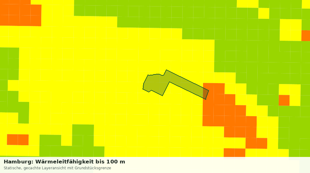 Statische Kartenansicht: Hamburg: Wärmeleitfähigkeit bis 100 m