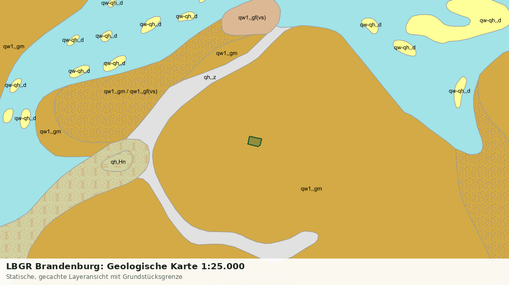 Statische Kartenansicht: LBGR Brandenburg: Geologische Karte 1:25.000