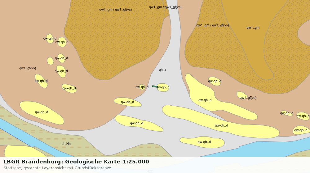 Statische Kartenansicht: LBGR Brandenburg: Geologische Karte 1:25.000
