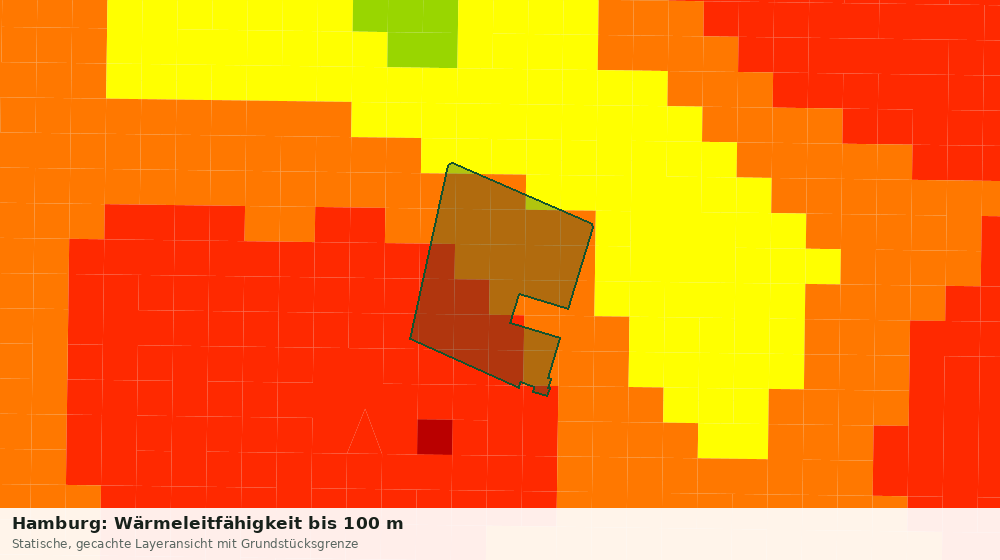 Statische Kartenansicht: Hamburg: Wärmeleitfähigkeit bis 100 m