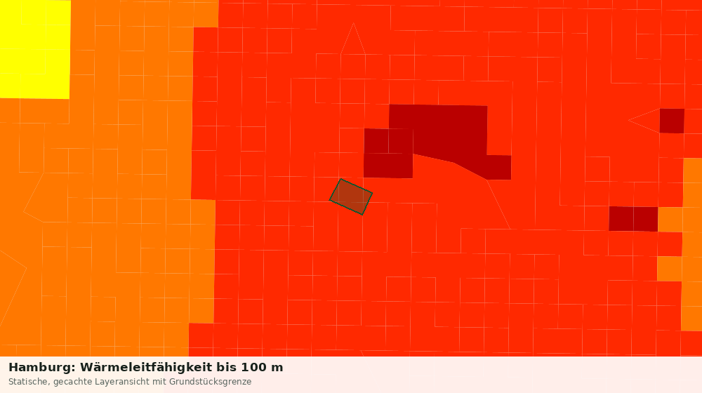 Statische Kartenansicht: Hamburg: Wärmeleitfähigkeit bis 100 m
