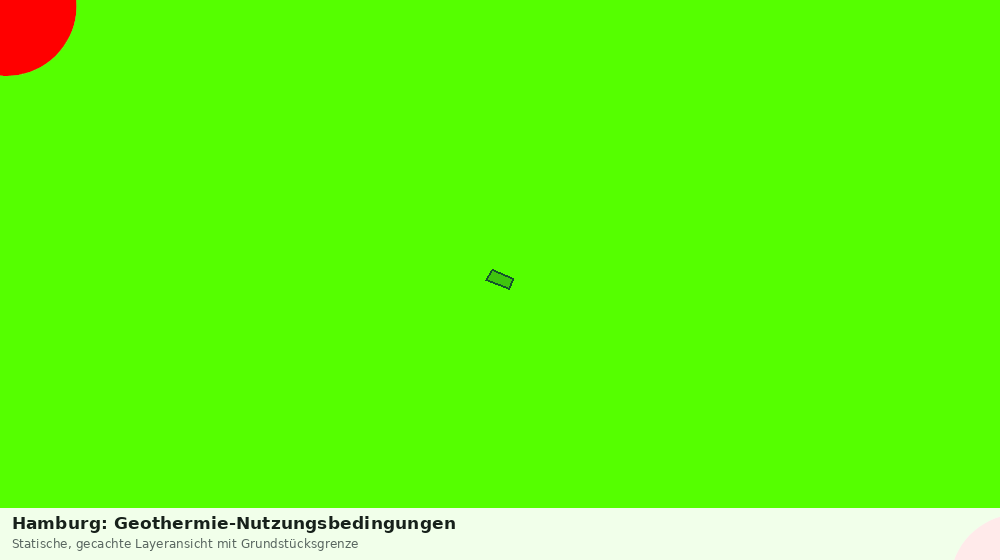 Statische Kartenansicht: Hamburg: Geothermie-Nutzungsbedingungen