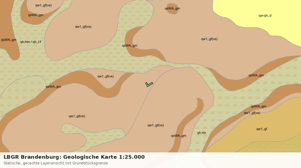 Statische Kartenansicht: LBGR Brandenburg: Geologische Karte 1:25.000