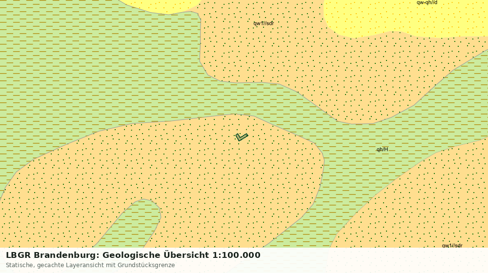 Statische Kartenansicht: LBGR Brandenburg: Geologische Übersicht 1:100.000