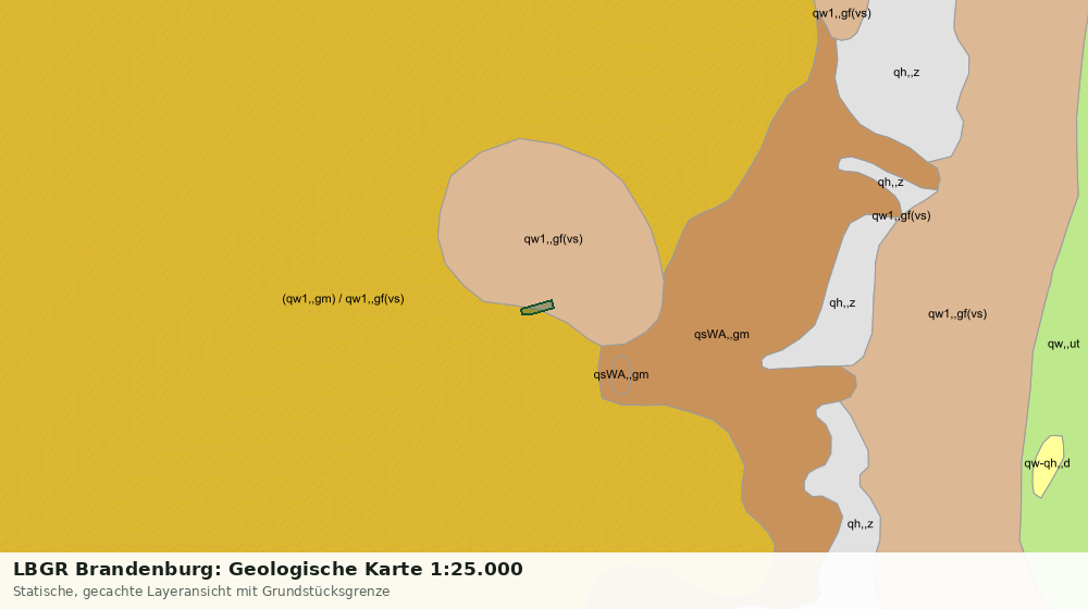 Statische Kartenansicht: LBGR Brandenburg: Geologische Karte 1:25.000