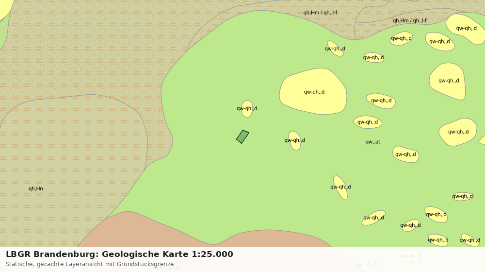 Statische Kartenansicht: LBGR Brandenburg: Geologische Karte 1:25.000