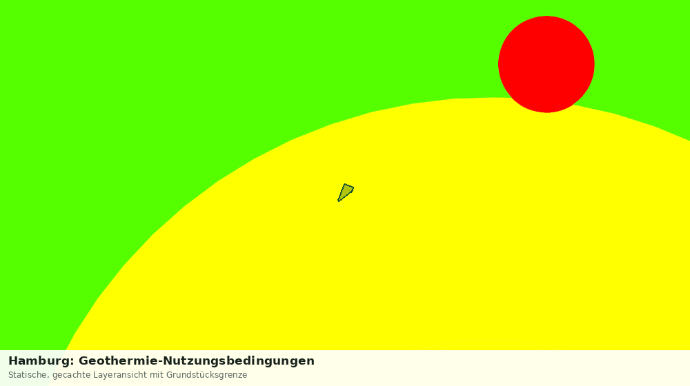 Statische Kartenansicht: Hamburg: Geothermie-Nutzungsbedingungen