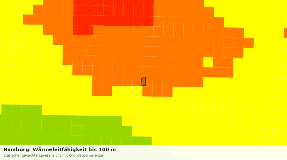 Statische Kartenansicht: Hamburg: Wärmeleitfähigkeit bis 100 m
