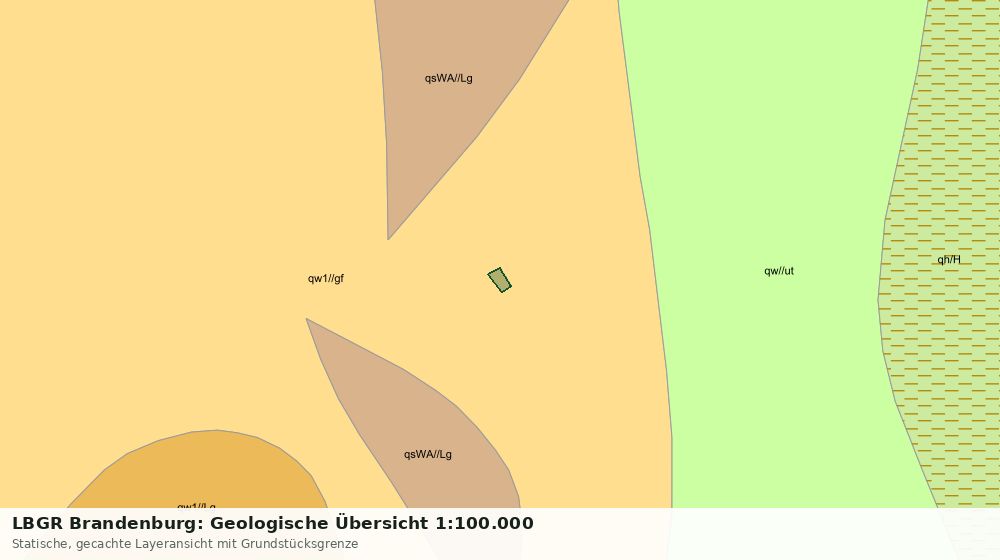 Statische Kartenansicht: LBGR Brandenburg: Geologische Übersicht 1:100.000