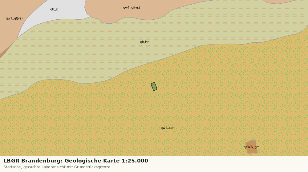 Statische Kartenansicht: LBGR Brandenburg: Geologische Karte 1:25.000
