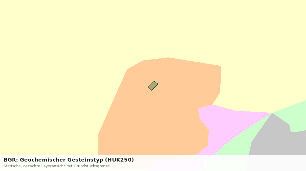 Statische Kartenansicht: BGR: Geochemischer Gesteinstyp (HÜK250)