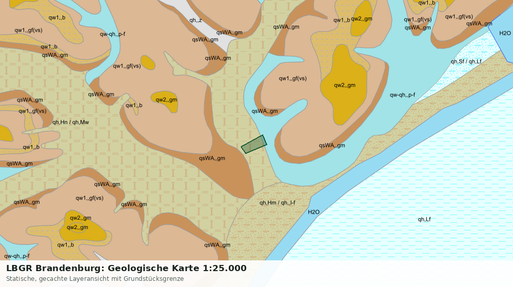Statische Kartenansicht: LBGR Brandenburg: Geologische Karte 1:25.000
