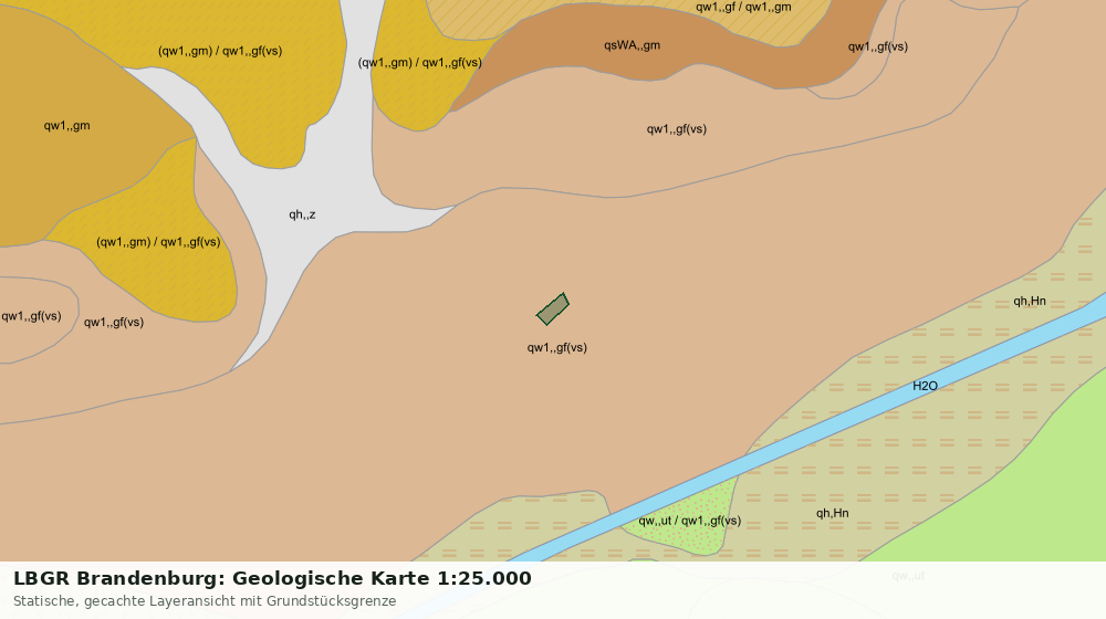 Statische Kartenansicht: LBGR Brandenburg: Geologische Karte 1:25.000