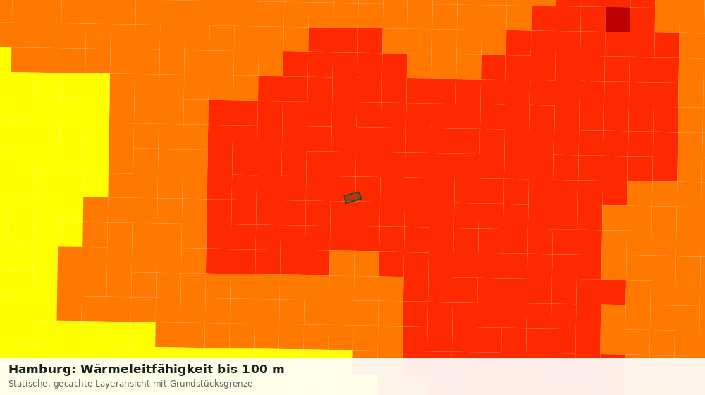Statische Kartenansicht: Hamburg: Wärmeleitfähigkeit bis 100 m