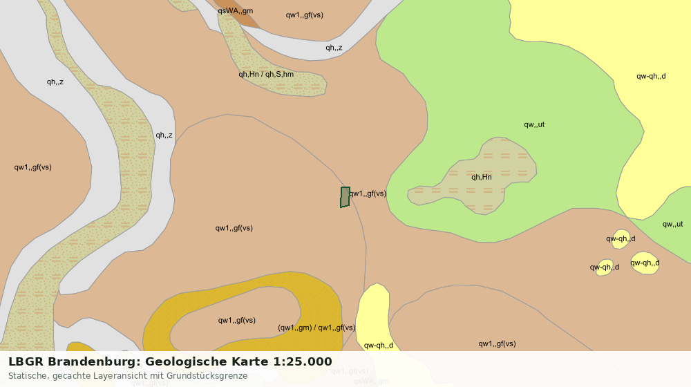 Statische Kartenansicht: LBGR Brandenburg: Geologische Karte 1:25.000