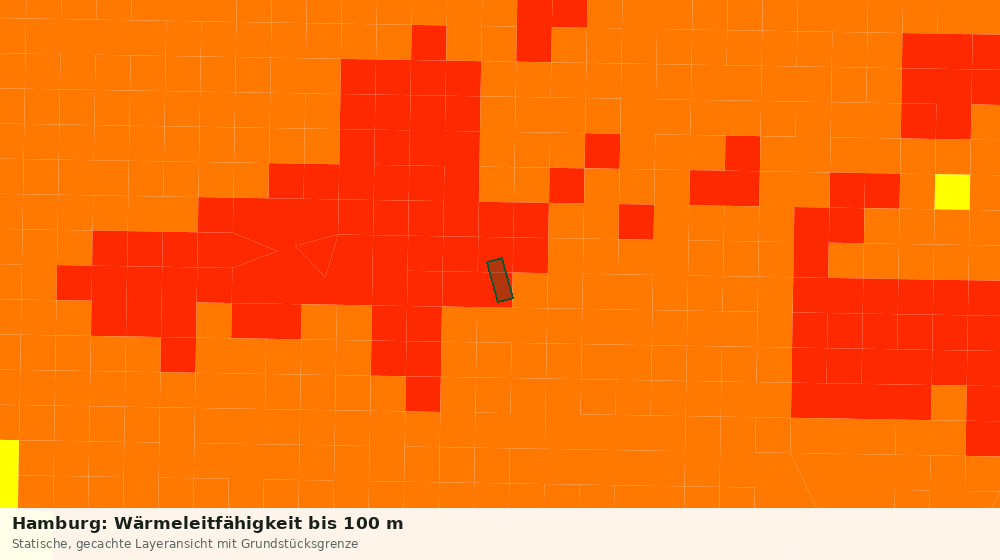 Statische Kartenansicht: Hamburg: Wärmeleitfähigkeit bis 100 m