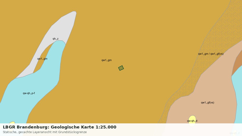 Statische Kartenansicht: LBGR Brandenburg: Geologische Karte 1:25.000