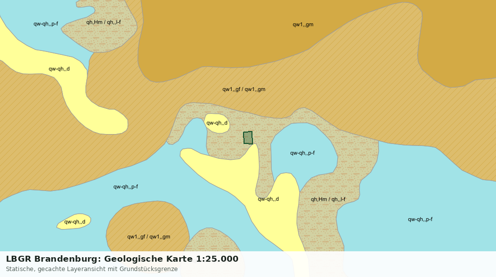 Statische Kartenansicht: LBGR Brandenburg: Geologische Karte 1:25.000