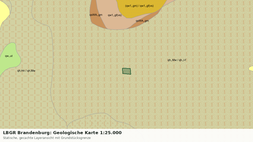 Statische Kartenansicht: LBGR Brandenburg: Geologische Karte 1:25.000