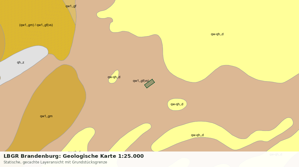Statische Kartenansicht: LBGR Brandenburg: Geologische Karte 1:25.000