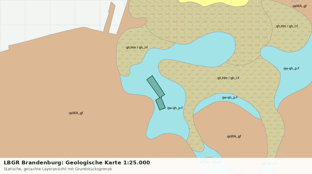 Statische Kartenansicht: LBGR Brandenburg: Geologische Karte 1:25.000