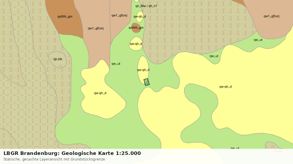 Statische Kartenansicht: LBGR Brandenburg: Geologische Karte 1:25.000