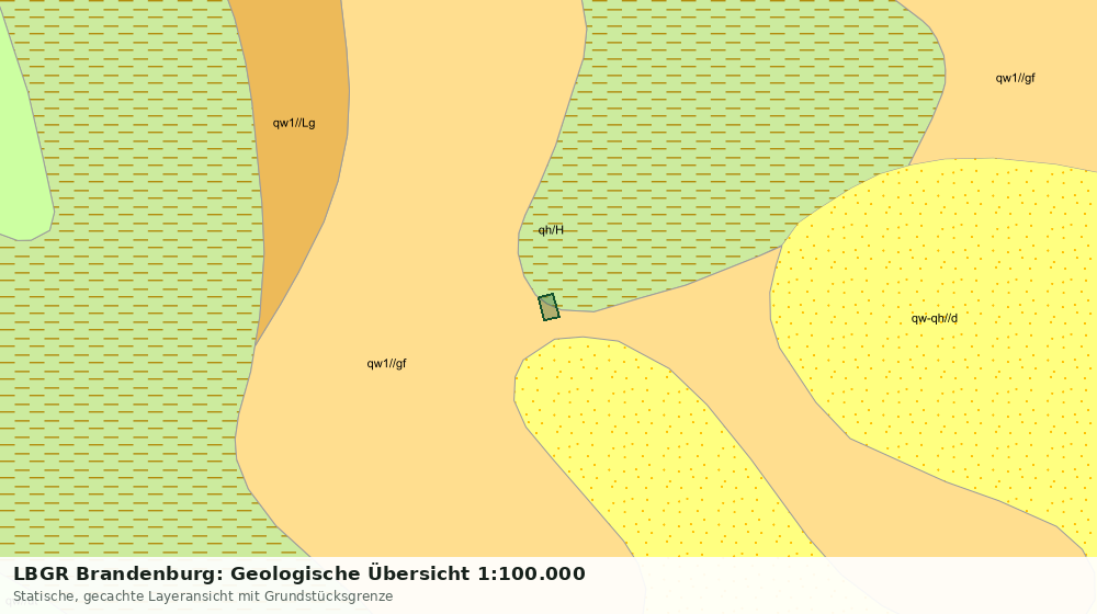 Statische Kartenansicht: LBGR Brandenburg: Geologische Übersicht 1:100.000