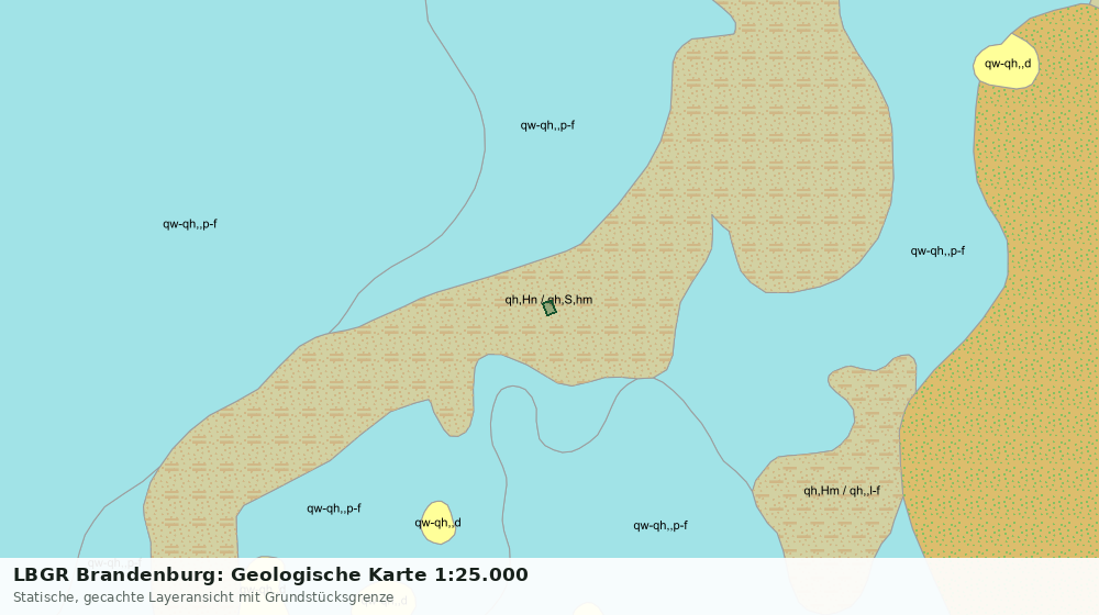 Statische Kartenansicht: LBGR Brandenburg: Geologische Karte 1:25.000