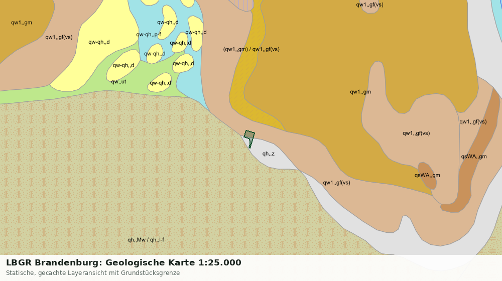 Statische Kartenansicht: LBGR Brandenburg: Geologische Karte 1:25.000