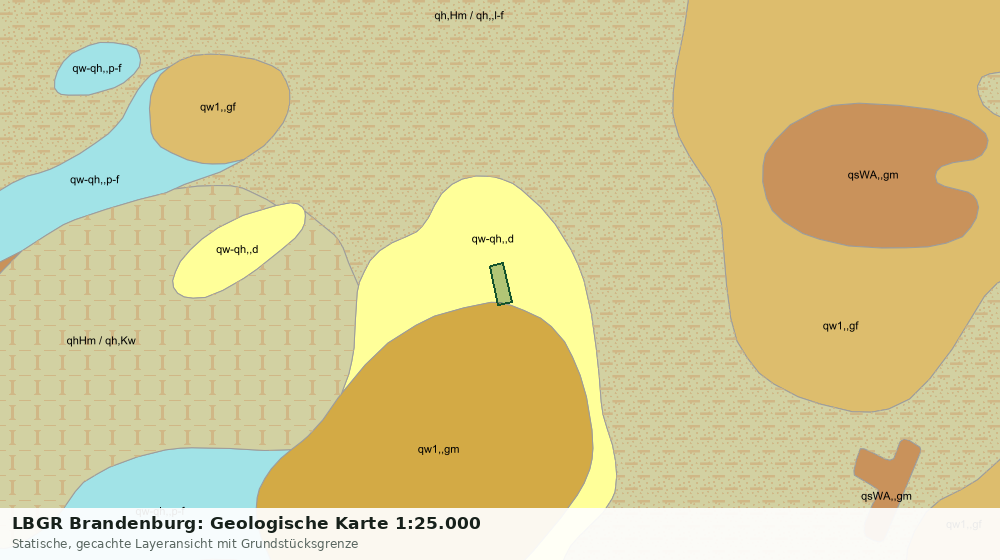 Statische Kartenansicht: LBGR Brandenburg: Geologische Karte 1:25.000
