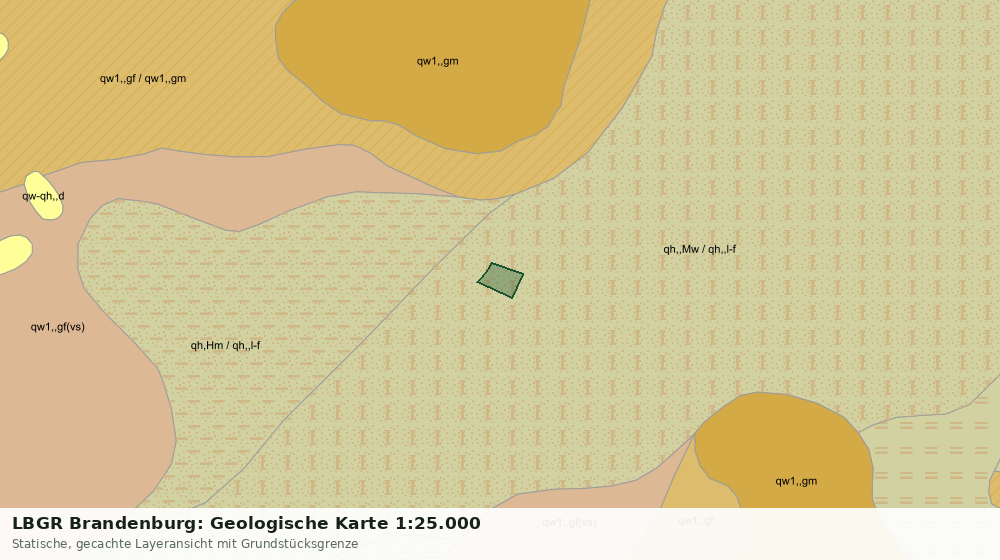 Statische Kartenansicht: LBGR Brandenburg: Geologische Karte 1:25.000