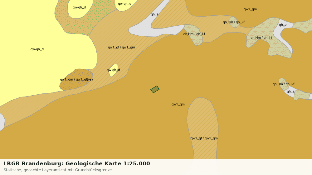 Statische Kartenansicht: LBGR Brandenburg: Geologische Karte 1:25.000