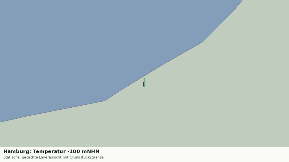 Statische Kartenansicht: Hamburg: Temperatur -100 mNHN