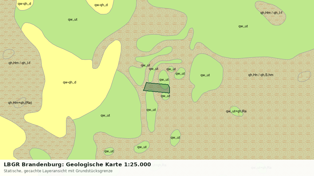 Statische Kartenansicht: LBGR Brandenburg: Geologische Karte 1:25.000