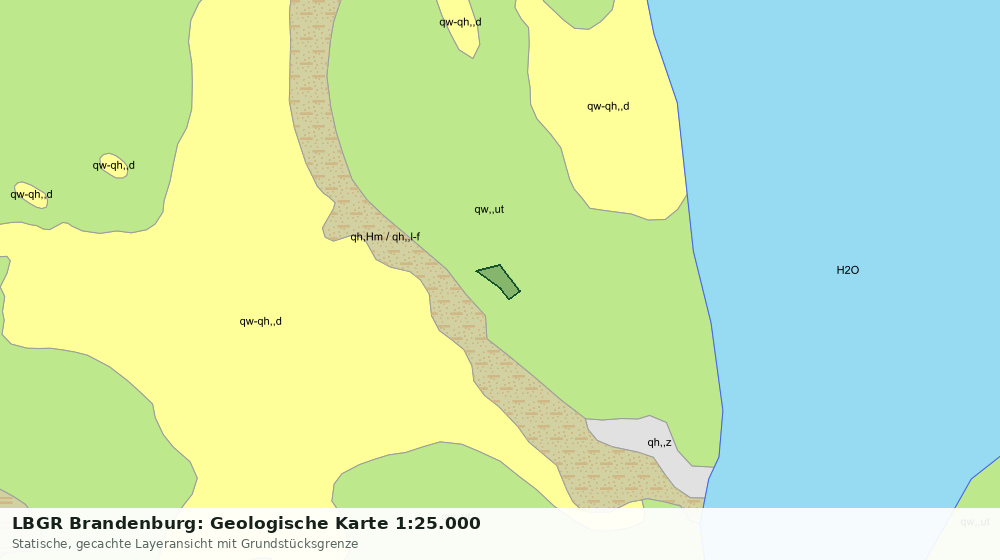 Statische Kartenansicht: LBGR Brandenburg: Geologische Karte 1:25.000
