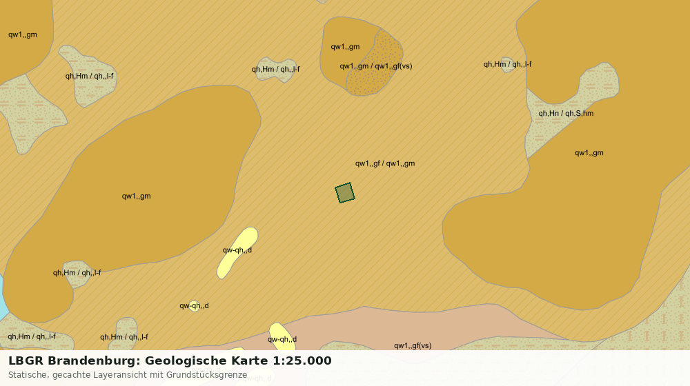 Statische Kartenansicht: LBGR Brandenburg: Geologische Karte 1:25.000