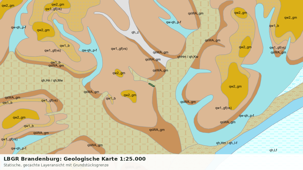 Statische Kartenansicht: LBGR Brandenburg: Geologische Karte 1:25.000