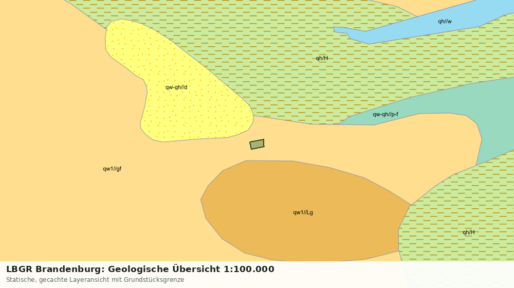 Statische Kartenansicht: LBGR Brandenburg: Geologische Übersicht 1:100.000