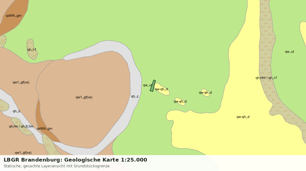 Statische Kartenansicht: LBGR Brandenburg: Geologische Karte 1:25.000