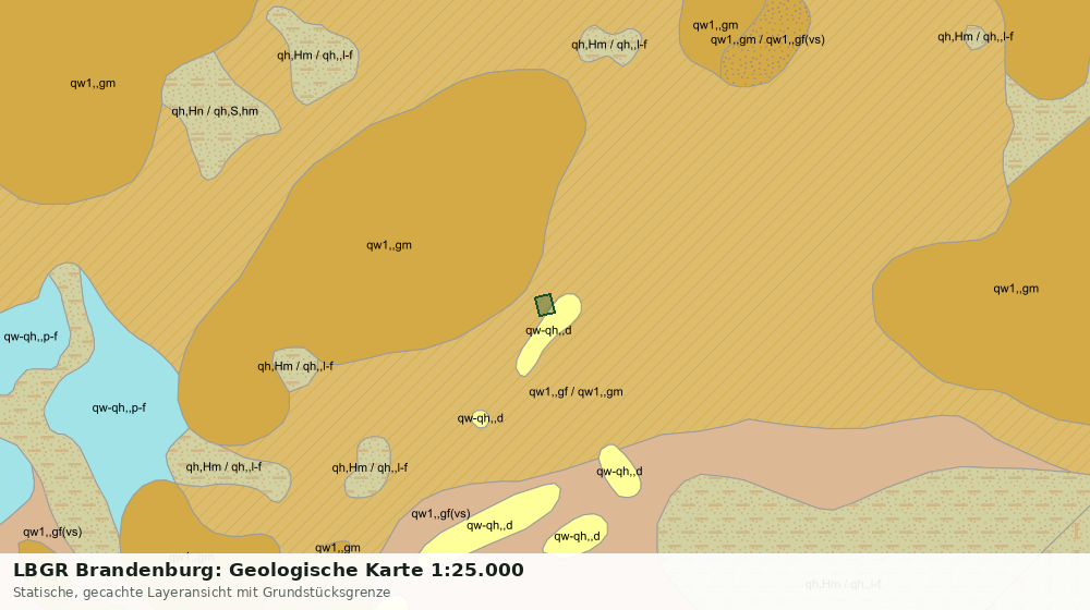 Statische Kartenansicht: LBGR Brandenburg: Geologische Karte 1:25.000