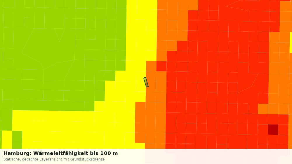 Statische Kartenansicht: Hamburg: Wärmeleitfähigkeit bis 100 m
