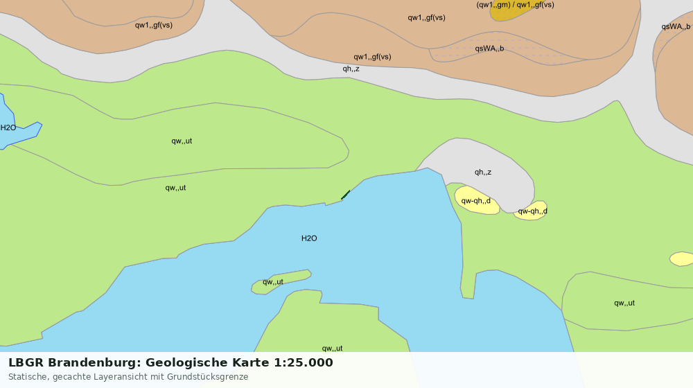 Statische Kartenansicht: LBGR Brandenburg: Geologische Karte 1:25.000